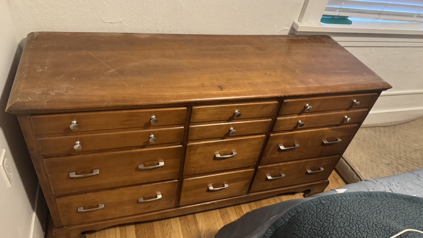 9-Drawer Wooden Dresser