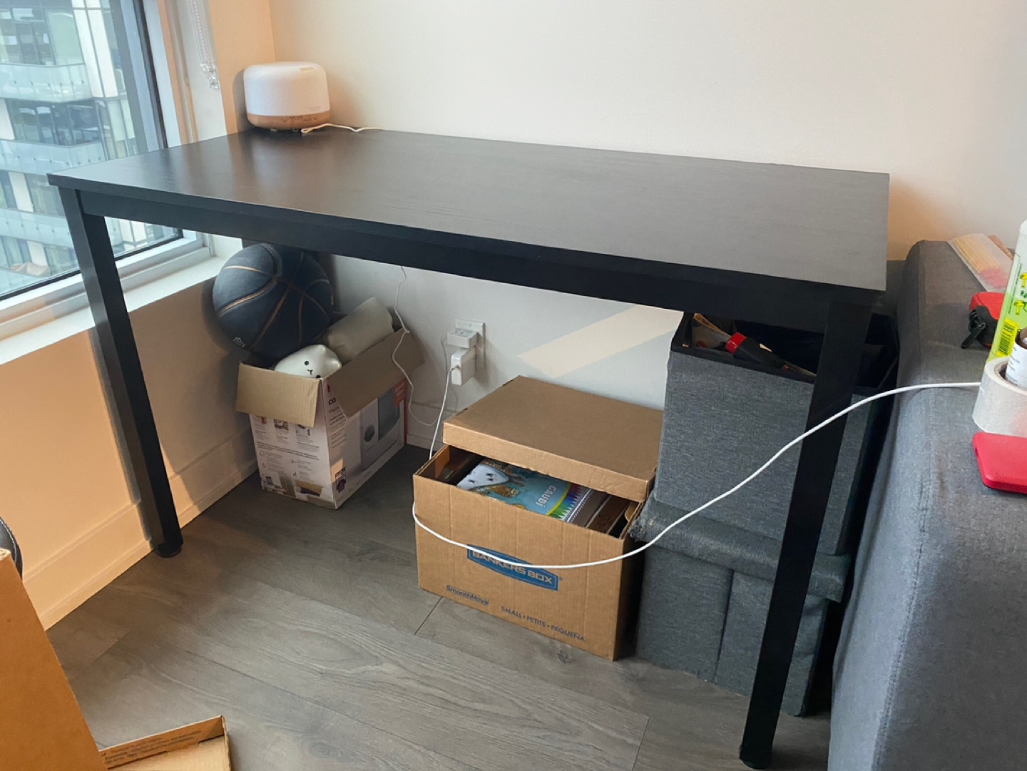 Black rectangular desk - photo 3