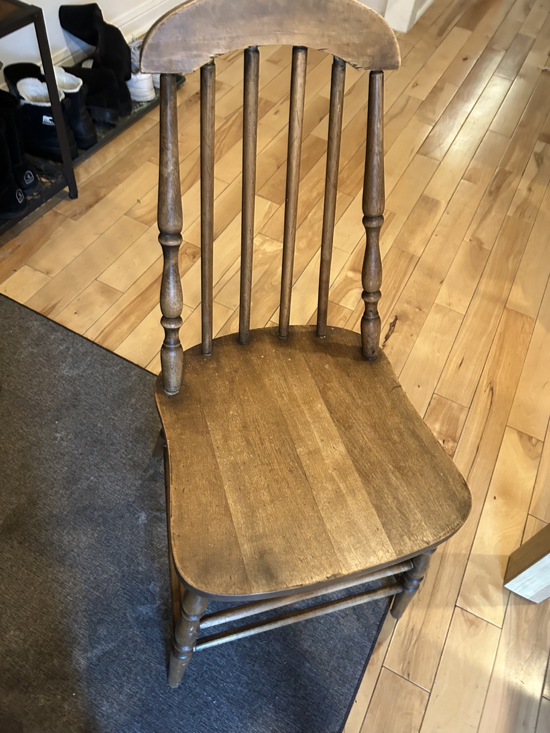 Wooden Dining Table and Three Chairs Set - photo 4