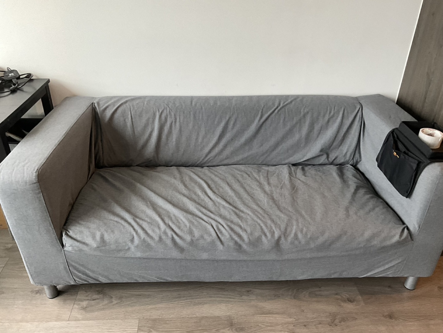 Grey Loveseat with Removable Cover