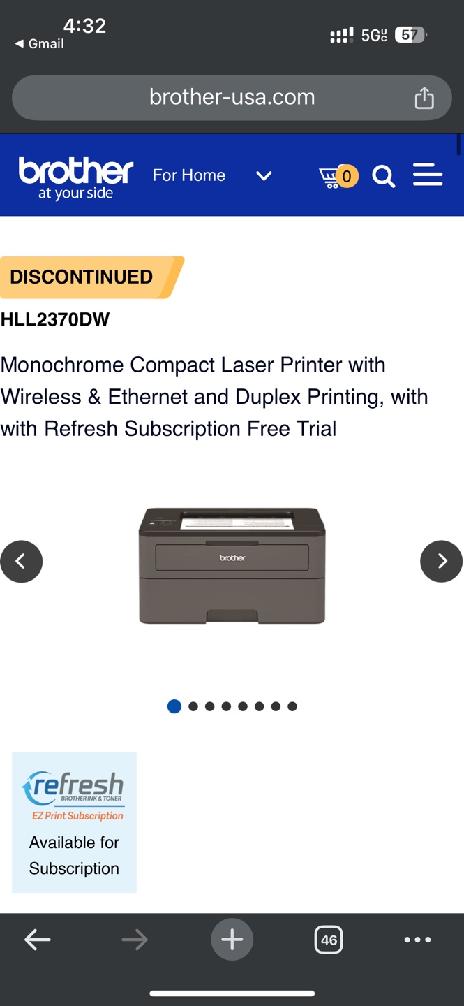 Brother laser printer. HLL2370.