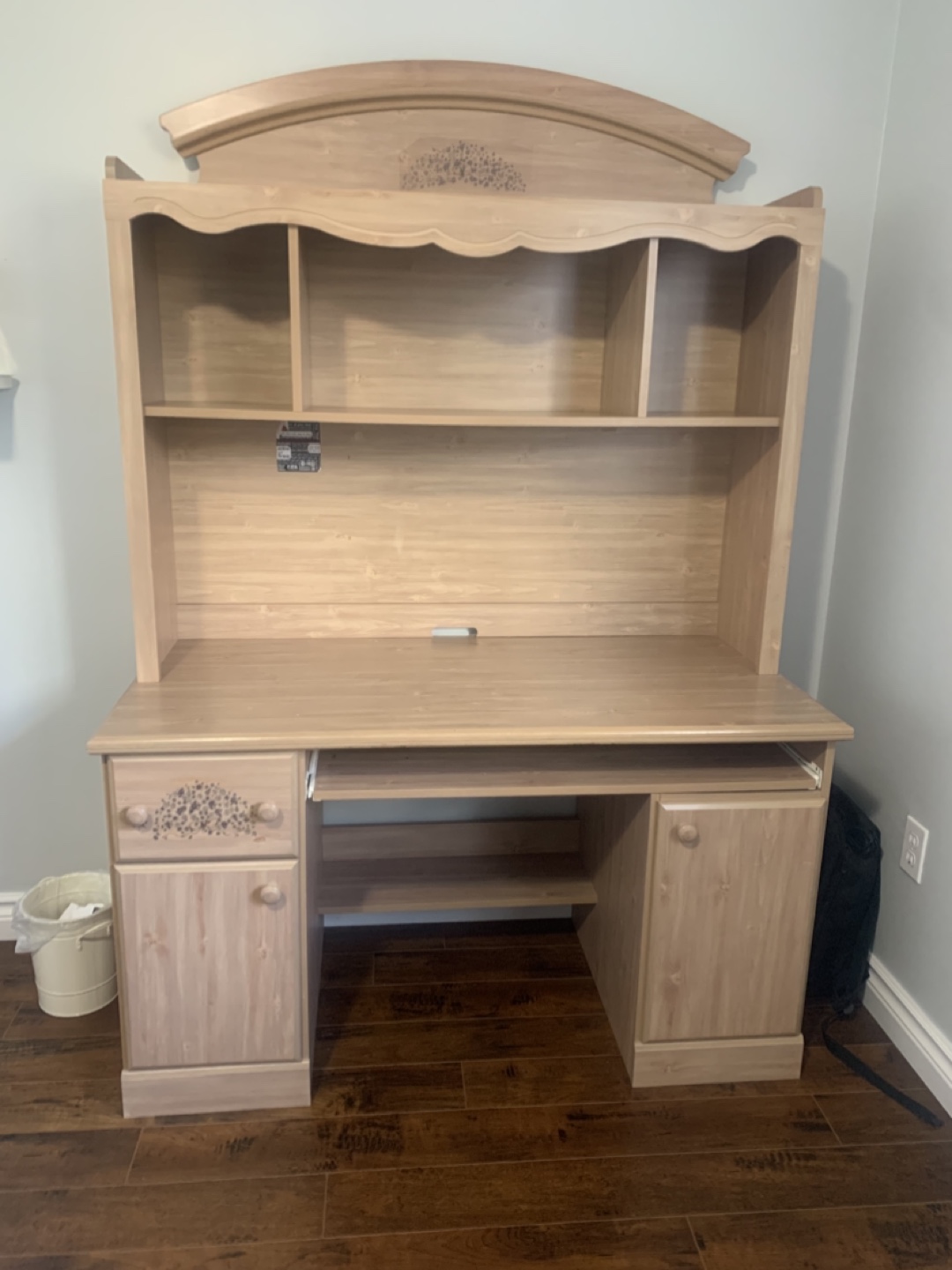Kids' Wooden Desk with Hutch