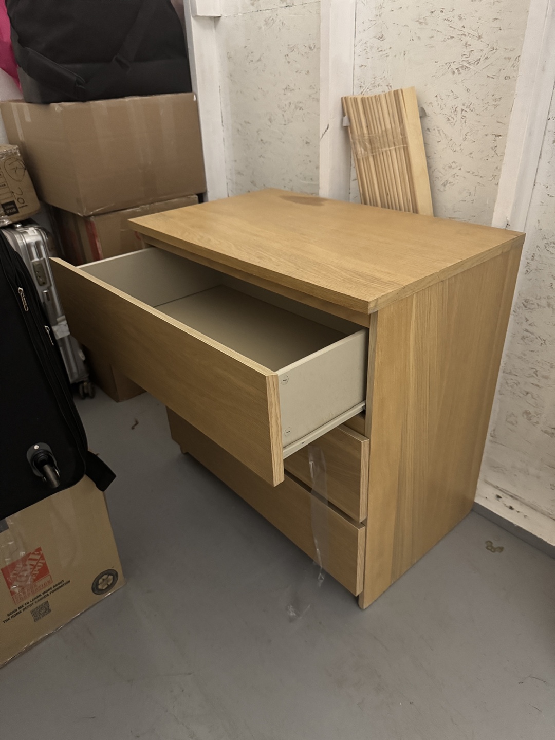 Three-Drawer Wooden Chest of Drawers - photo 3