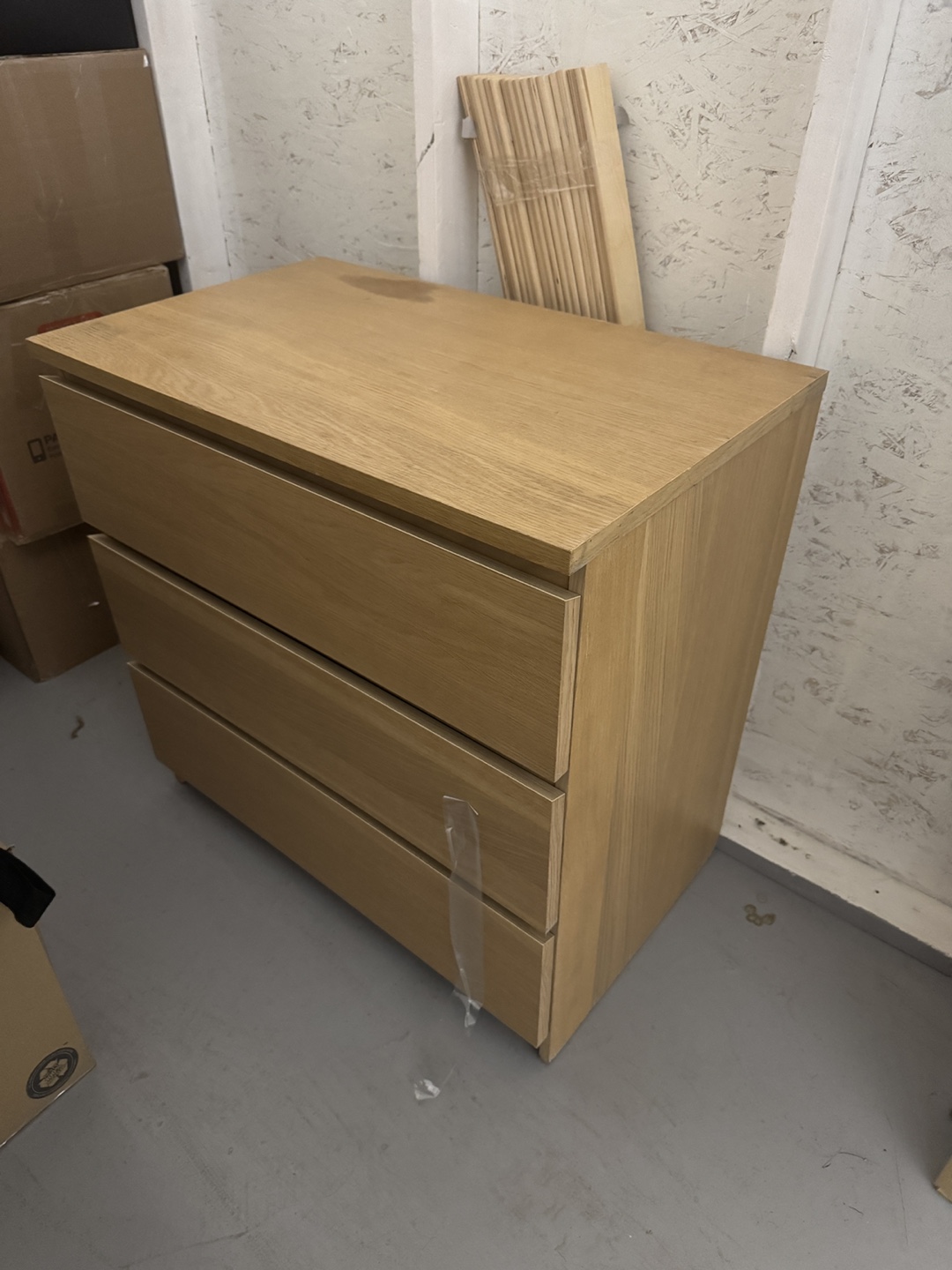 Three-Drawer Wooden Chest of Drawers - photo 2