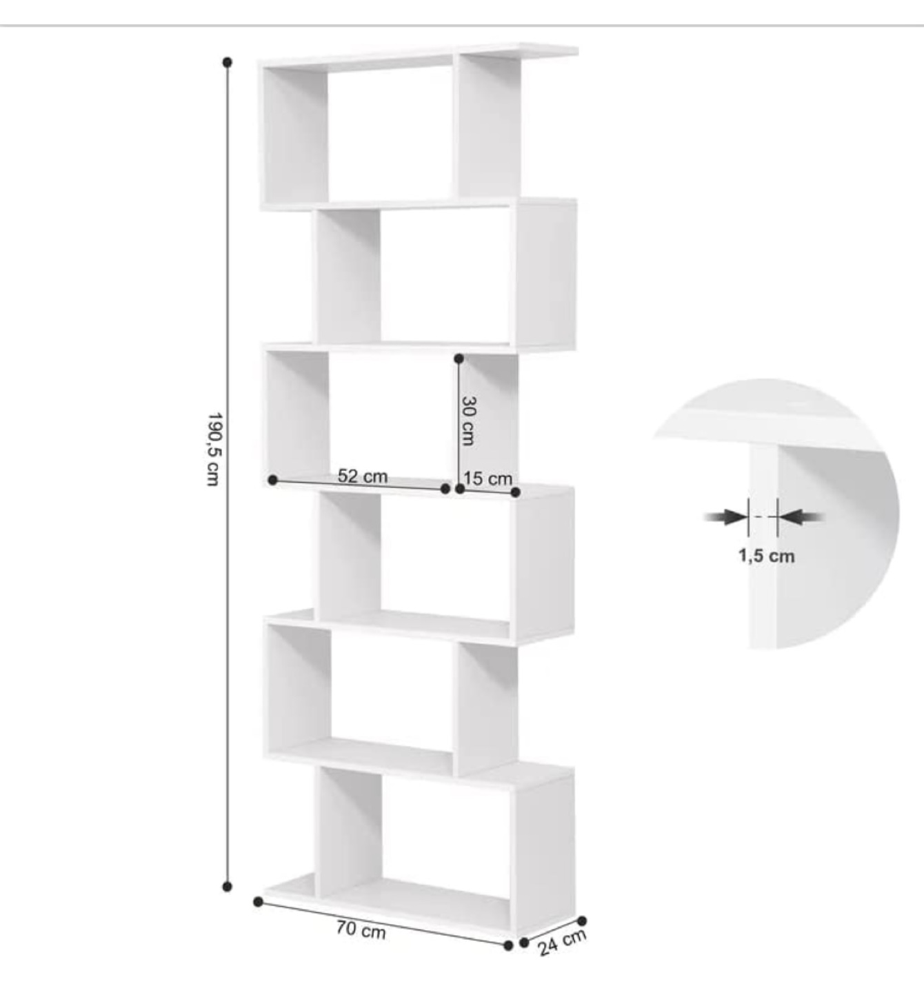 Modern White Bookshelf - Tall & Stylish Storage - photo 2
