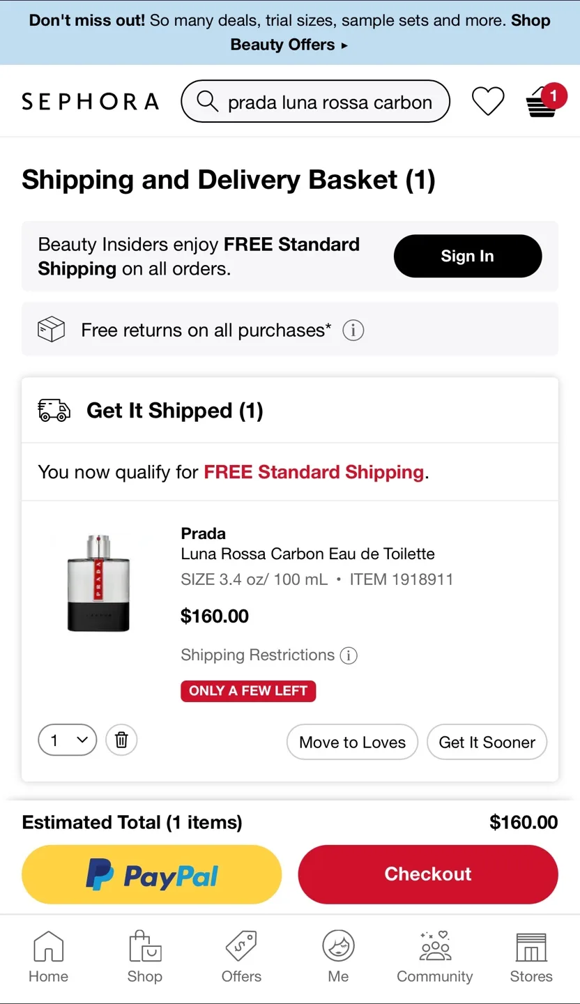 Prada Luna Rossa Carbon Eau de Toilette thumbnail