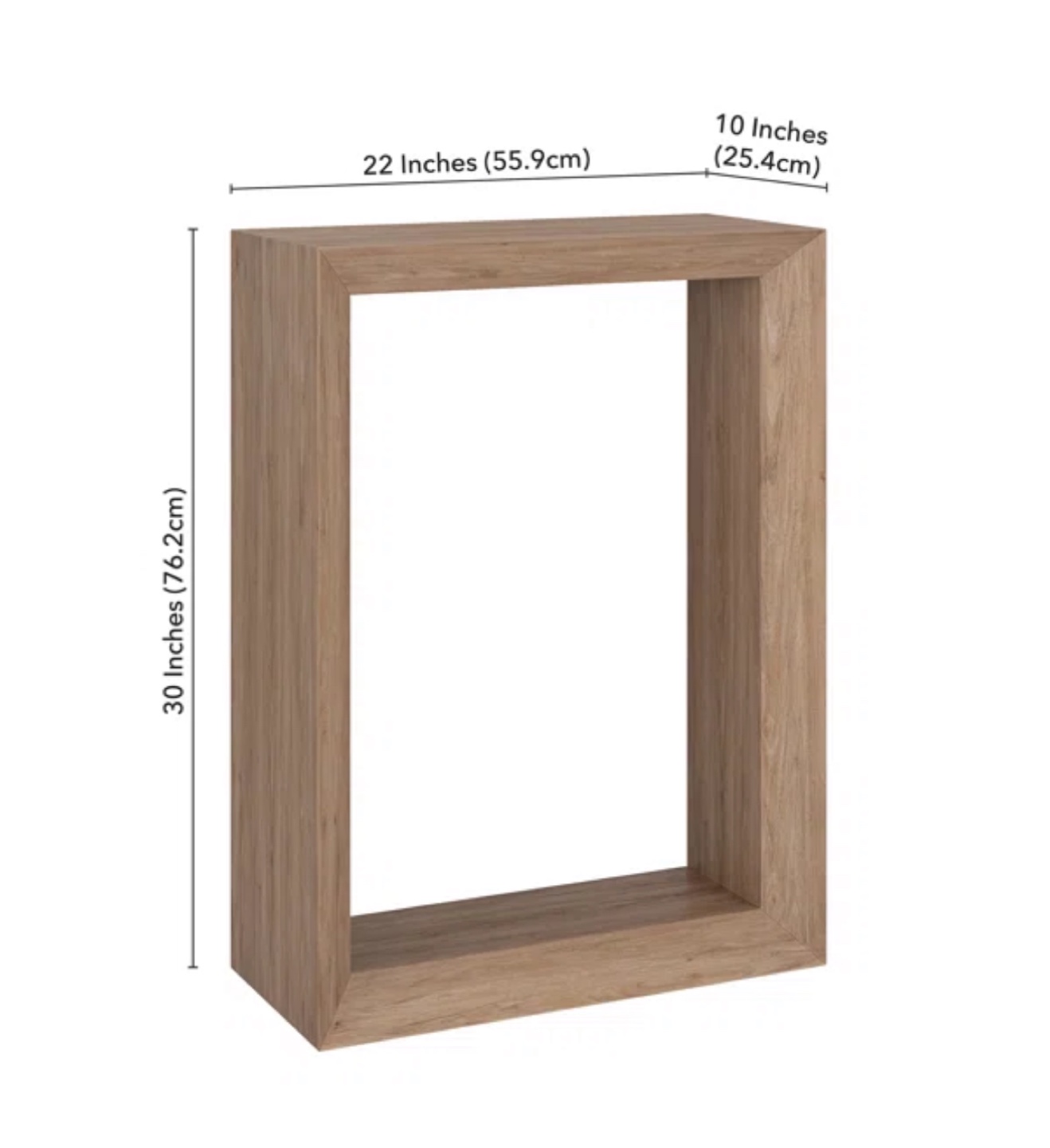 Modern Console Table/Shelf - Dark Wood Frame - photo 3