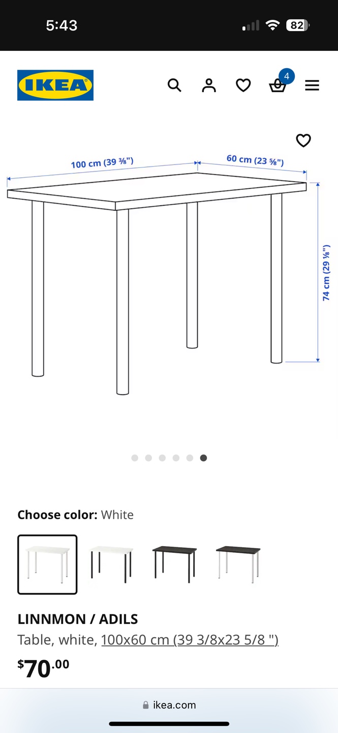 IKEA Desk/Table - White - photo 4