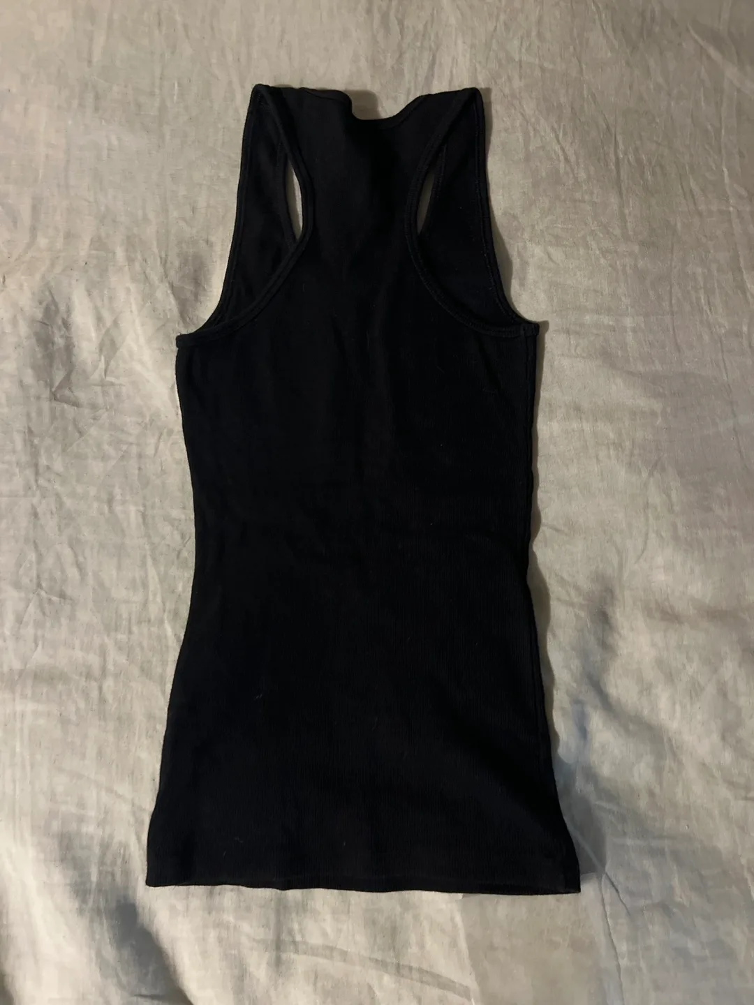 TNA Black Ribbed Racerback Tank Top - Size Small image indicator(3)
