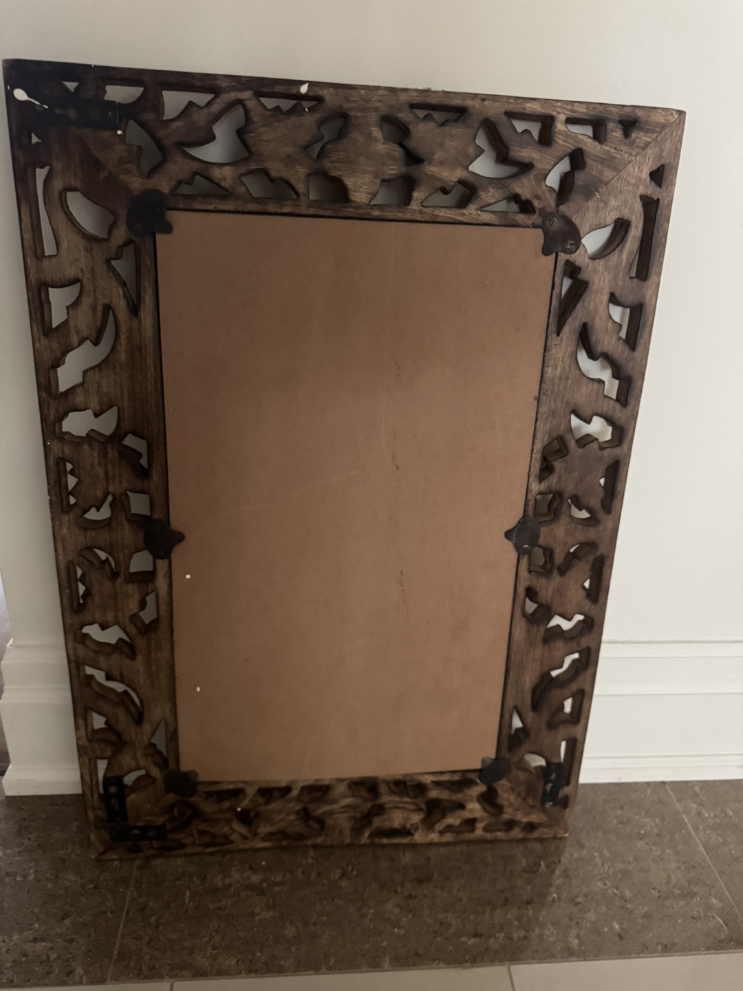 Wood frame mirror - photo 3
