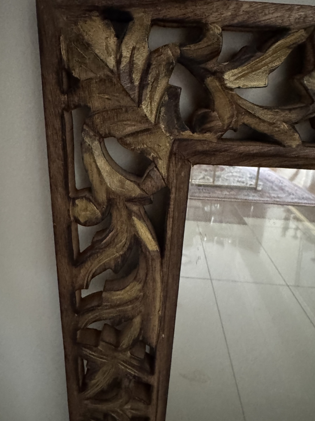 Wood frame mirror - photo 4