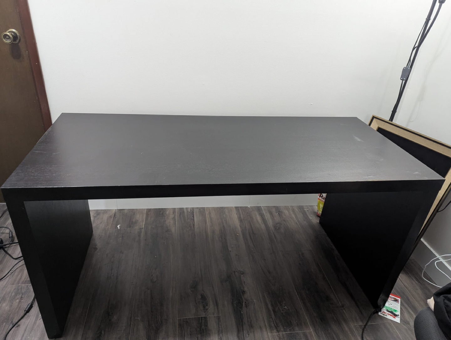 Black rectangular computer desk- ikea