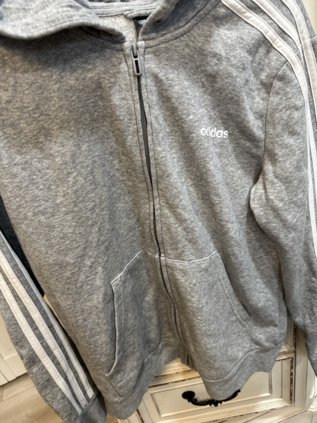 Adidas Gray Zip-Up Hoodie - photo 5