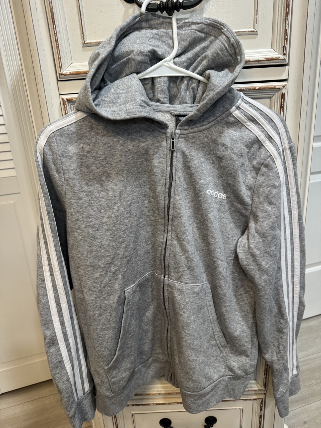 Adidas Gray Zip-Up Hoodie - photo 4