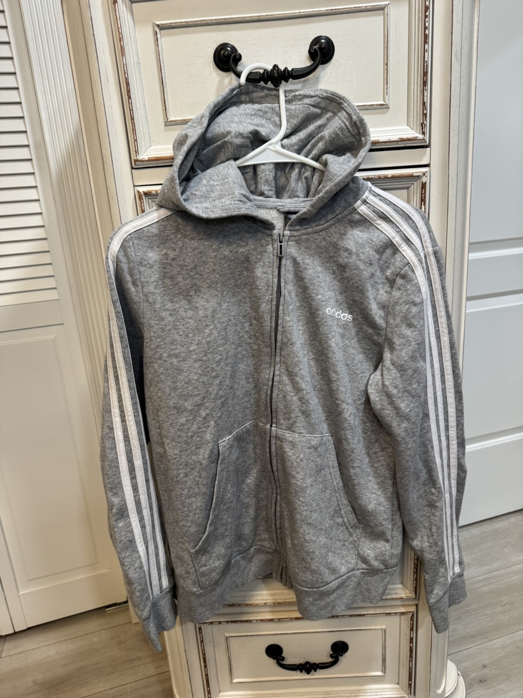 Adidas Gray Zip-Up Hoodie - photo 3