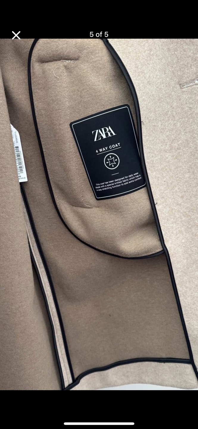 Zara Men's Beige 4-Way trench Coat - Size L - photo 5