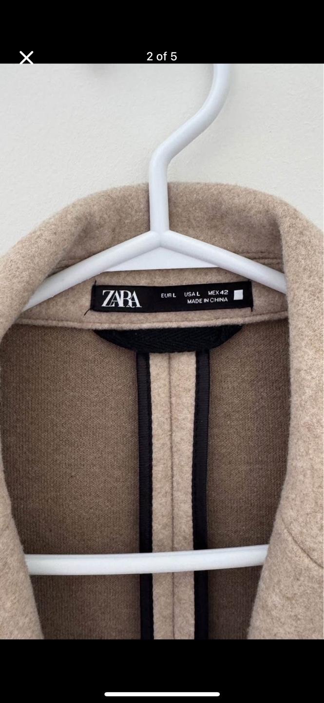 Zara Men's Beige 4-Way trench Coat - Size L - photo 2