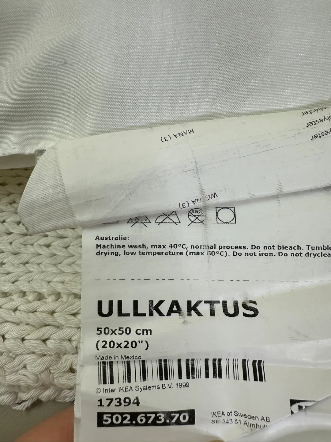 🌸 IKEA ULLKAKTUS throw Pillow Insert square #freecycle image indicator(4)