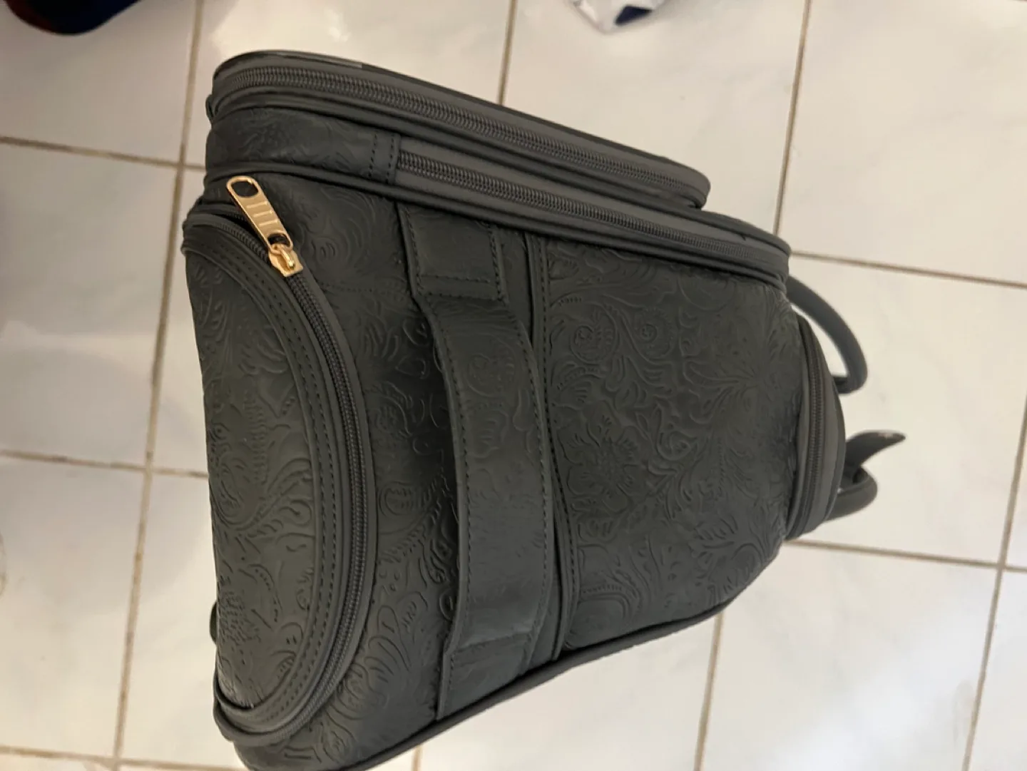 Rolling Suitcase - Dark Blue Embossed Carry-On image indicator(5)