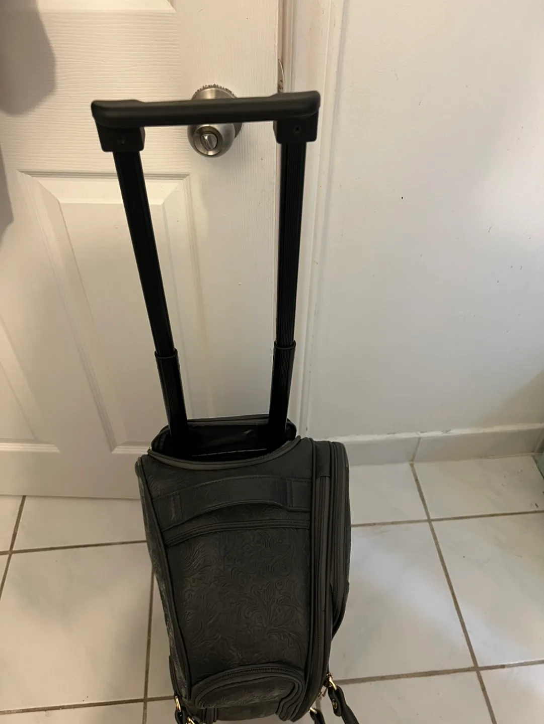 Rolling Suitcase - Dark Blue Embossed Carry-On image indicator(3)