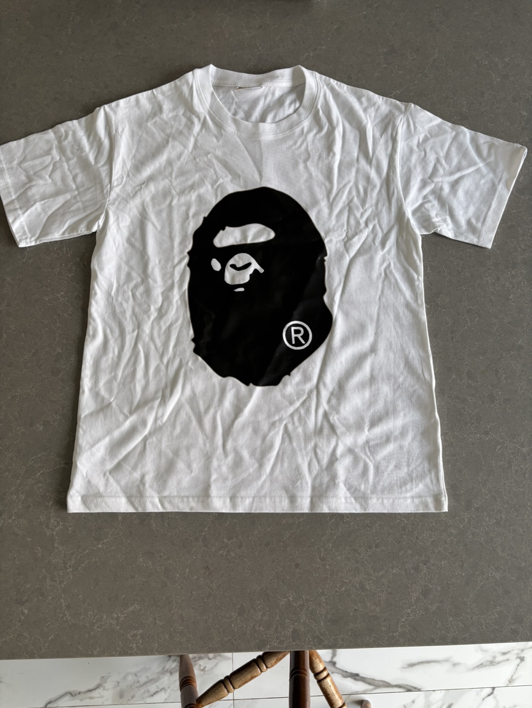 BAPE Men's Size M White T-Shirt