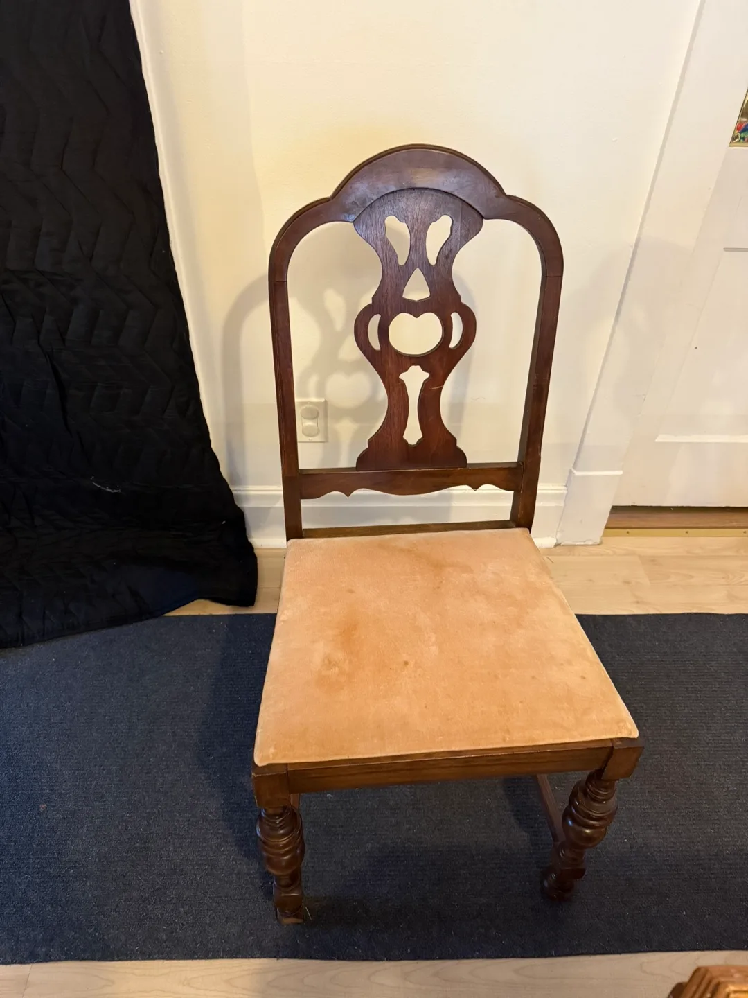 Vintage Wooden Dining Chairs (4 available) #freecycle thumbnail