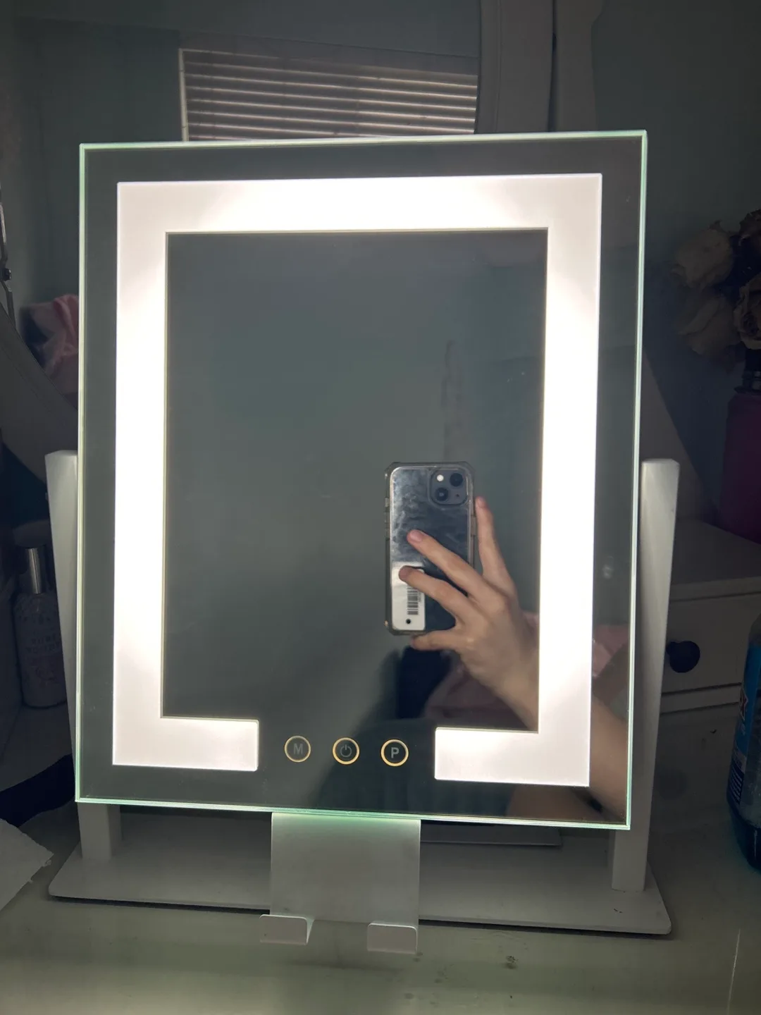 LED Lighted Vanity Mirror with Stand image indicator(3)