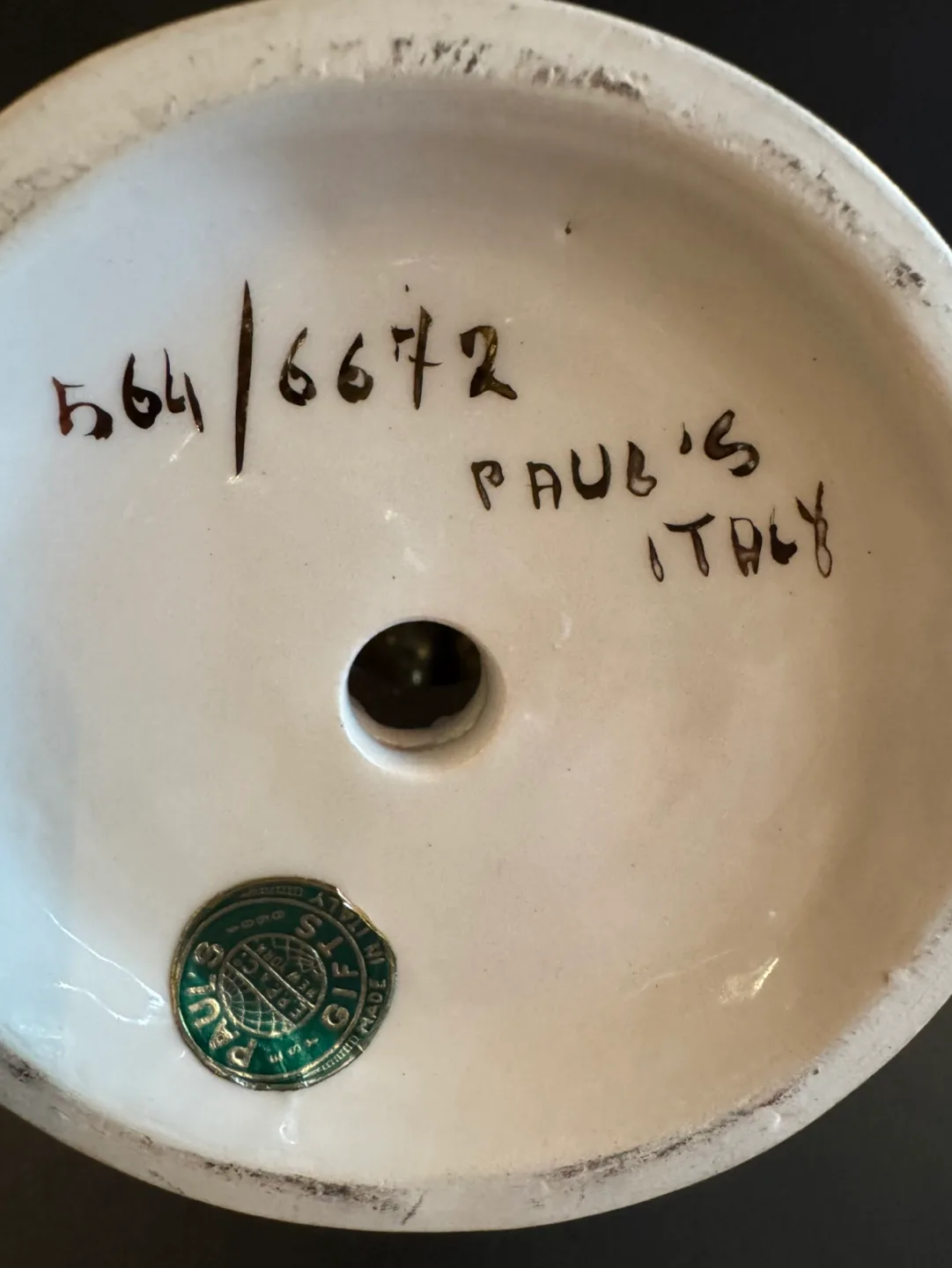 Vintage Paul's Gifts Italy Gold Egg Ceramic Centerpiece image indicator(3)