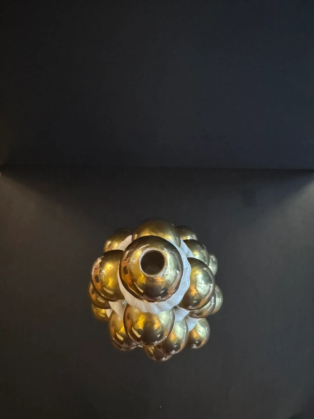 Vintage Paul's Gifts Italy Gold Egg Ceramic Centerpiece image indicator(6)