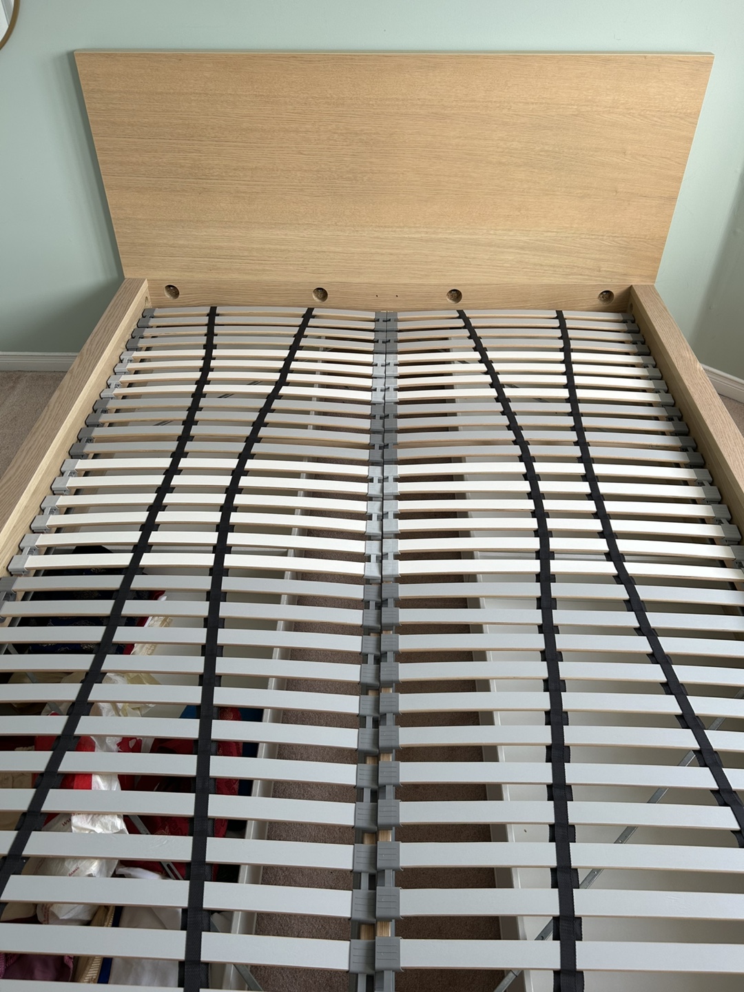 IKEA MALAM Queen size bed with 4 storage boxes - photo 4