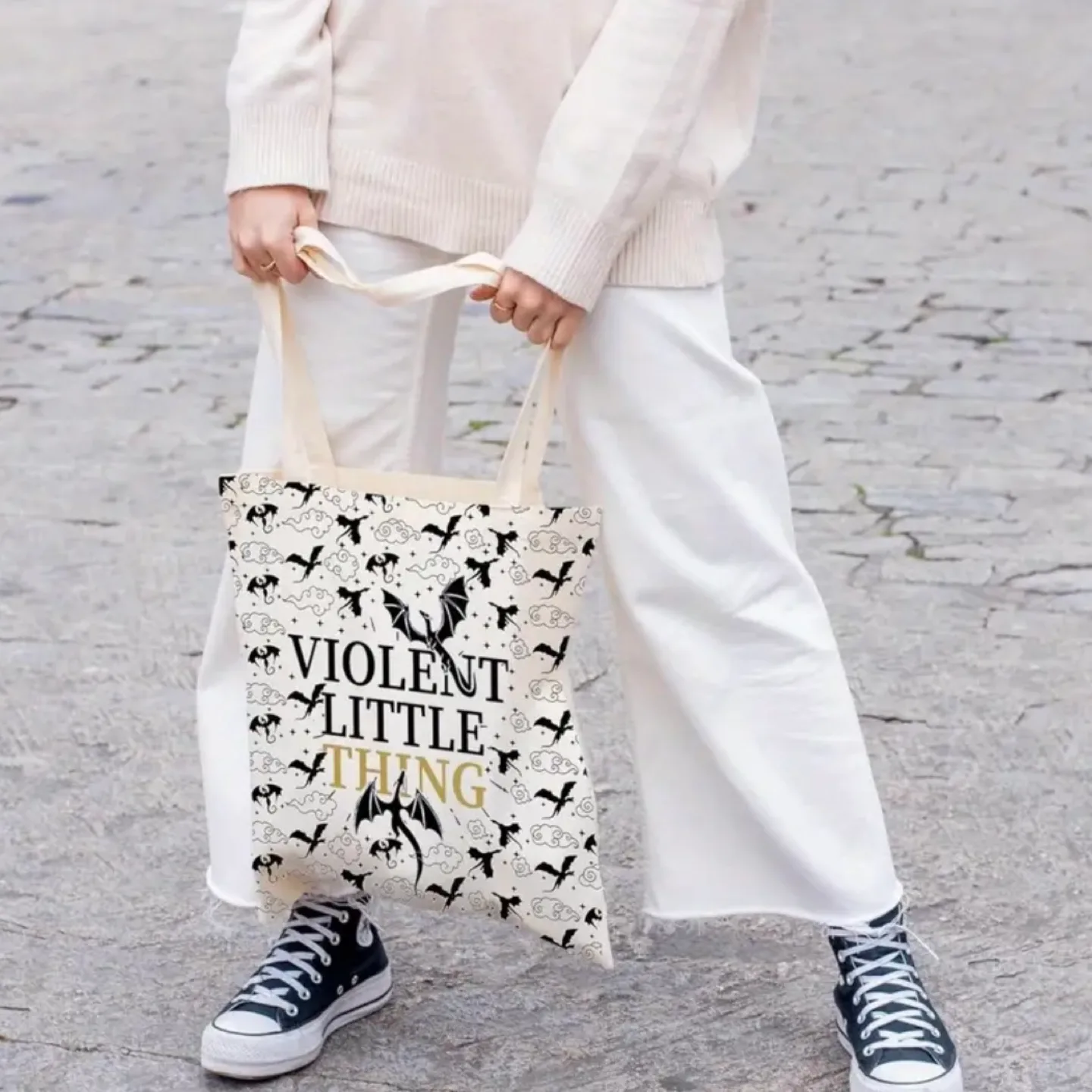 Brand New Violent Little Thing (Fourth Wing) Tote Bag image indicator(3)