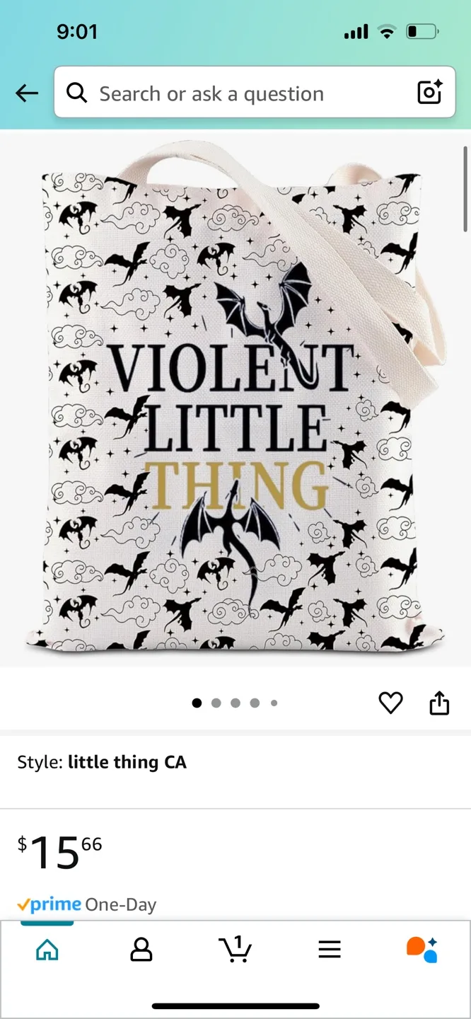 Brand New Violent Little Thing (Fourth Wing) Tote Bag image indicator(7)