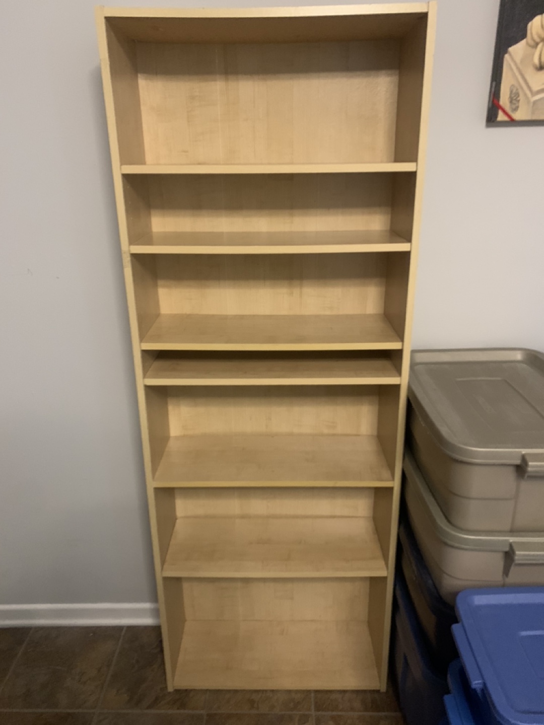 Tall Wooden Bookcase - 5 Shelves - photo 2