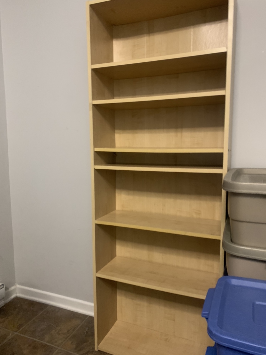 Tall Wooden Bookcase - 5 Shelves