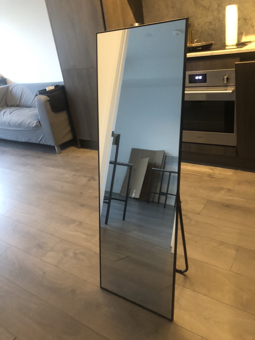 Full Length Freestanding Mirror with Black Frame