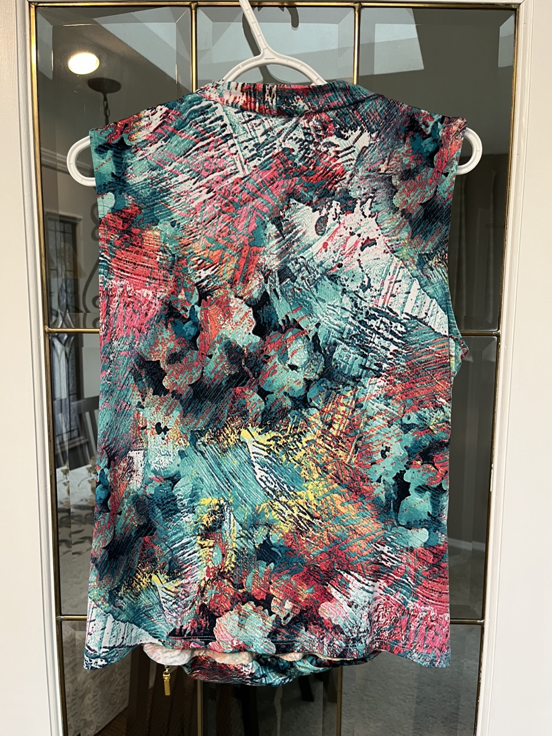 Melanie Lyne Women's Size Large Abstract Print Sleeveless Top - photo 3