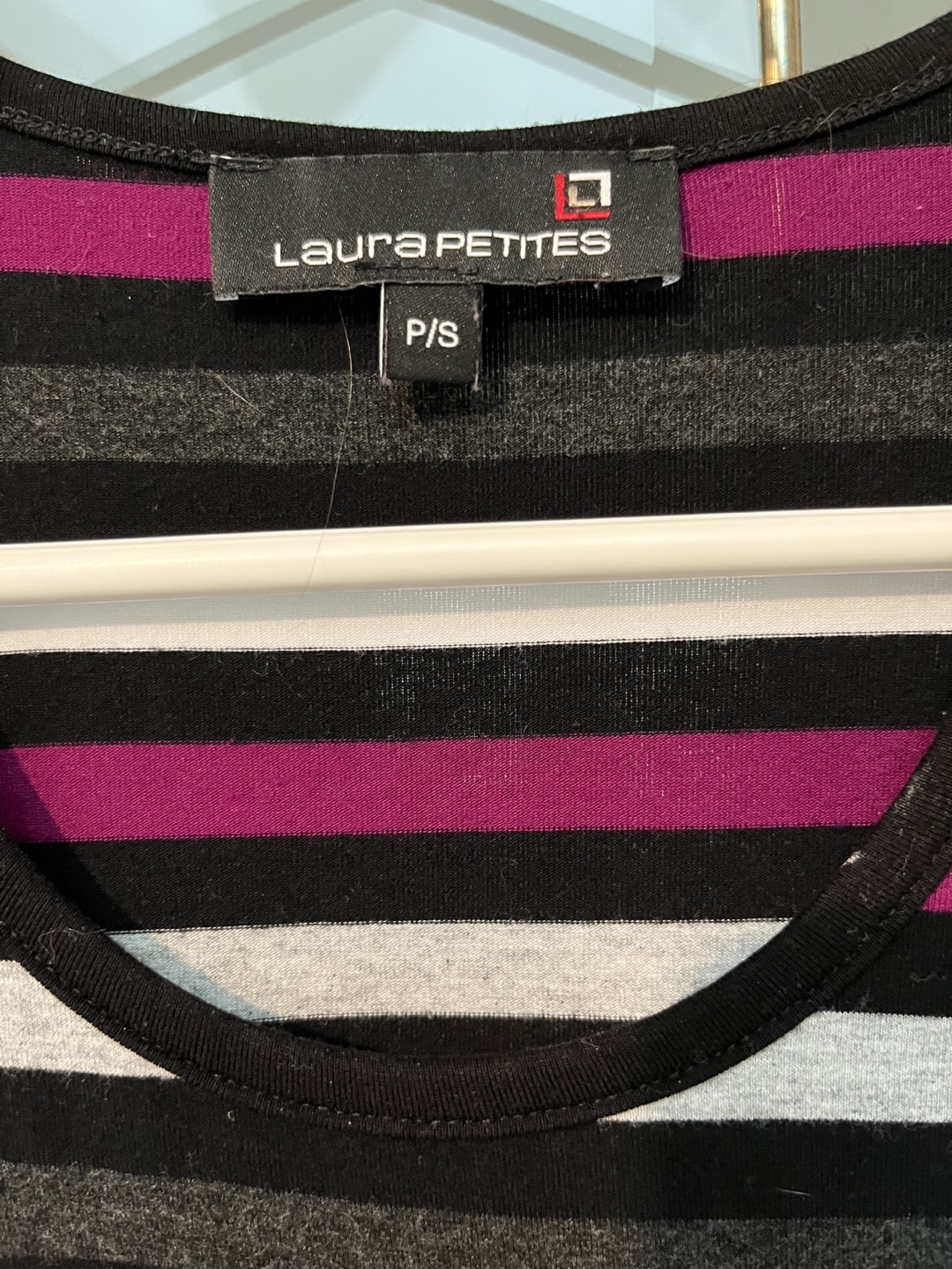 Laura Petites Women's Striped 3/4 Sleeve Top P/S - photo 3