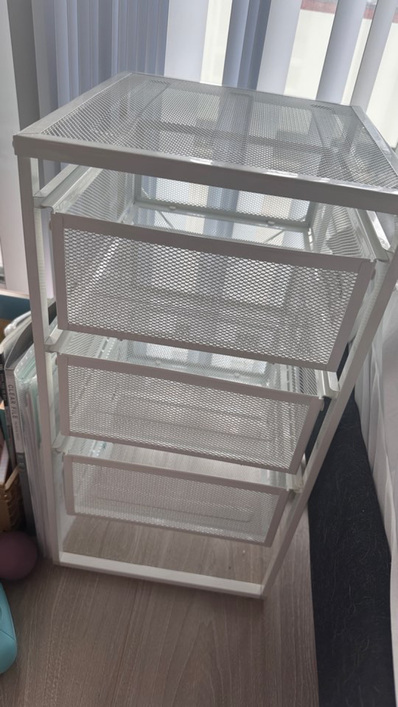 IKEA LENNART White Metal Drawer Unit