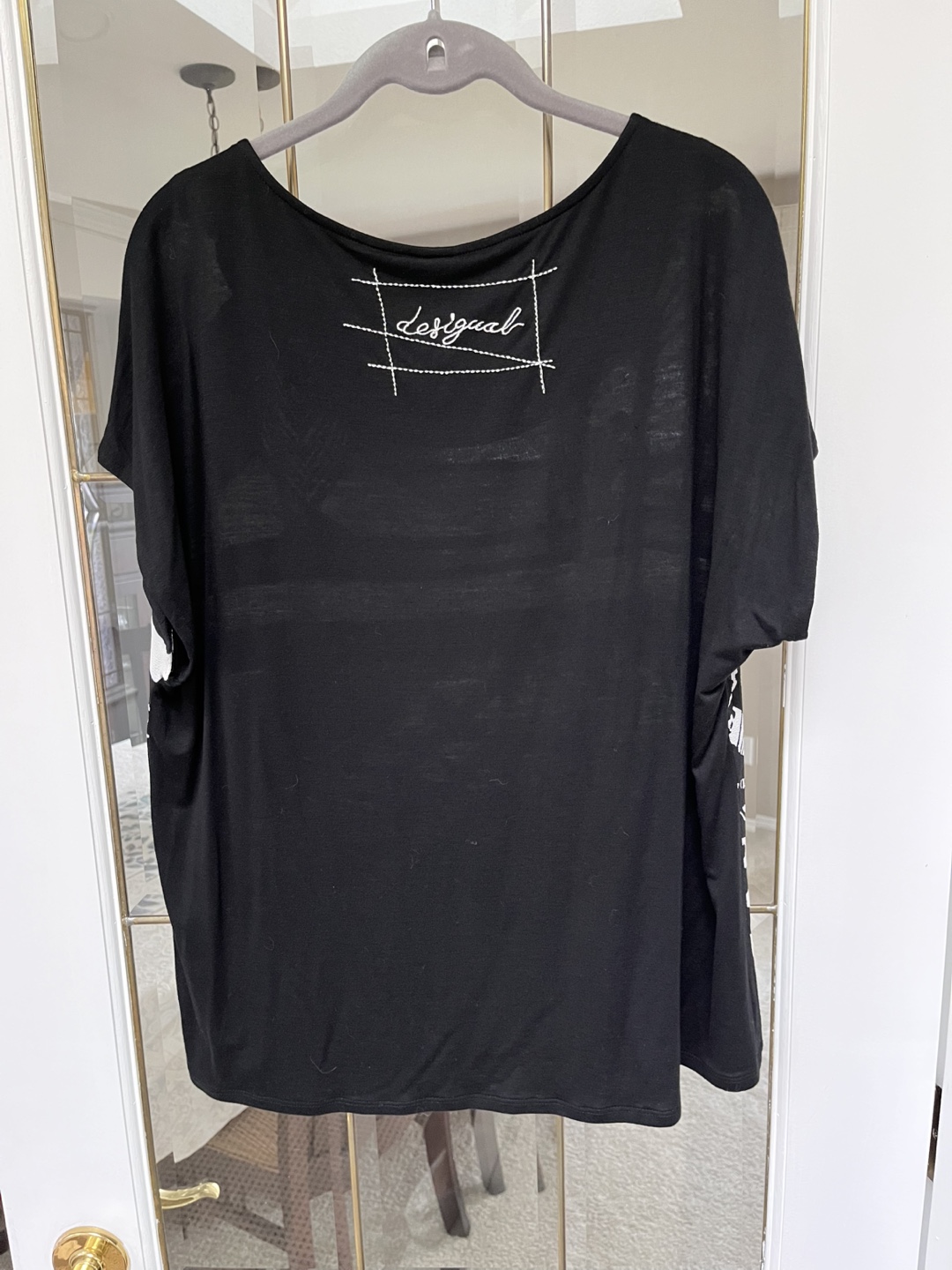 Desigual Black and White Graphic Print Blouse - photo 2