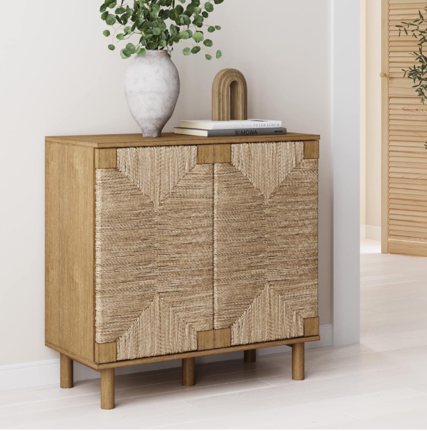 Buoy Modern Farmhouse Seagrass Cabinet - photo 4