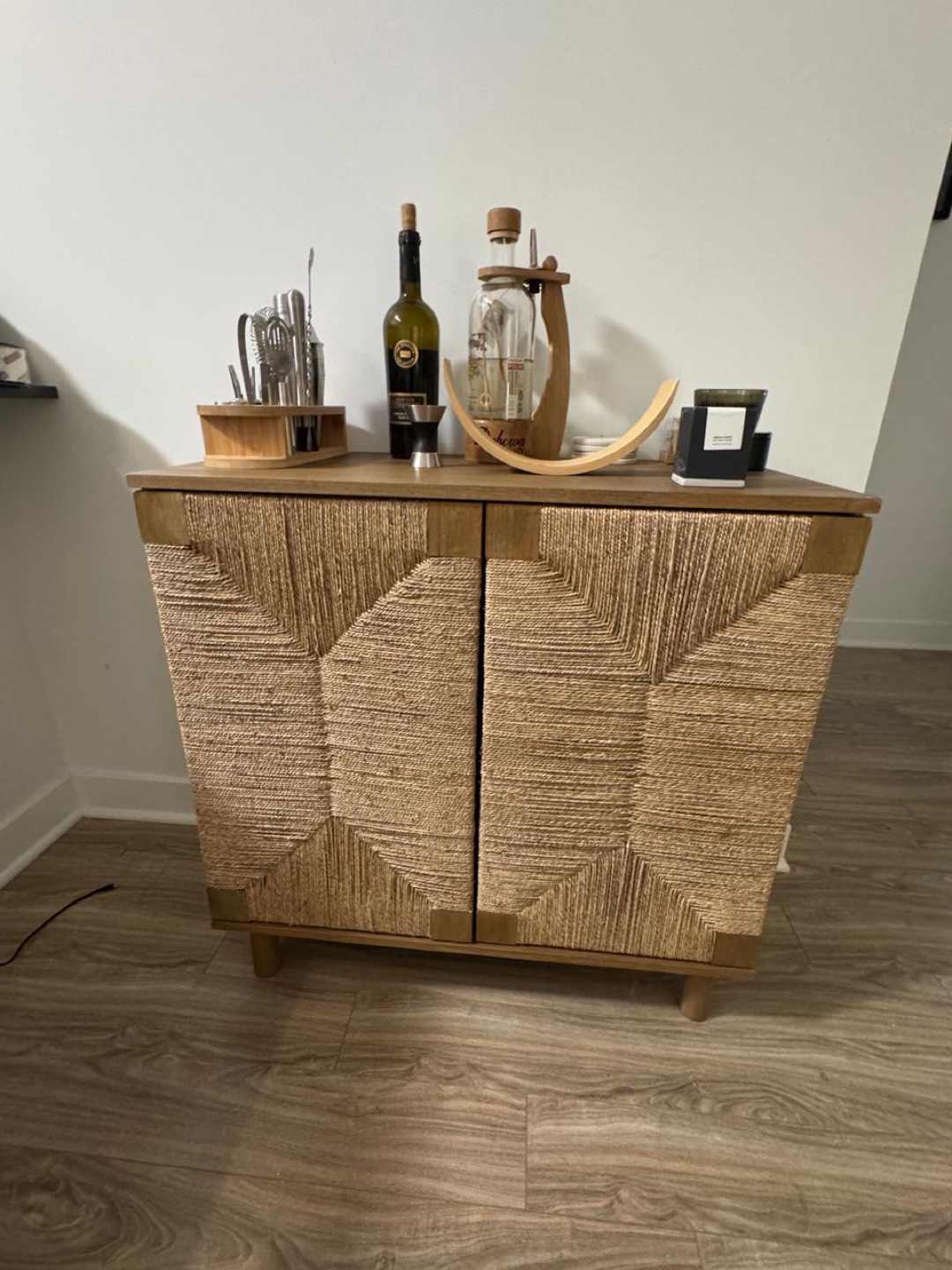 Buoy Modern Farmhouse Seagrass Cabinet