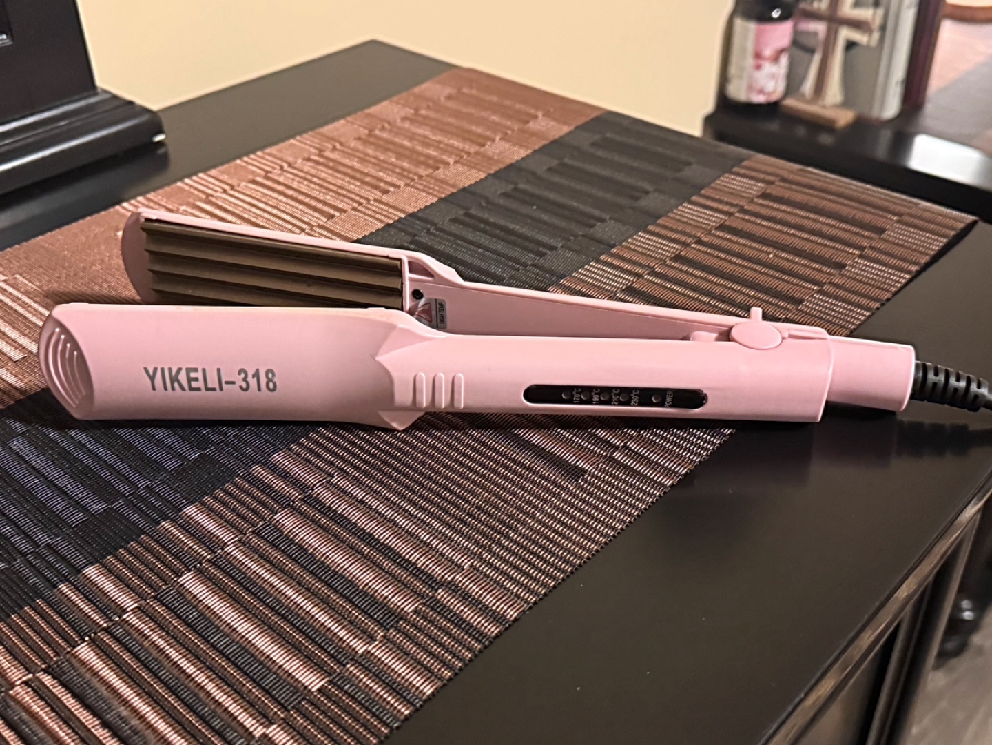 Pink YIKELI-318 Hair Waver/Crimper
