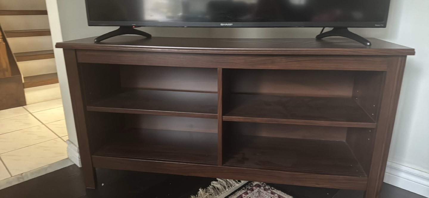 Dark Brown Wooden TV Stand