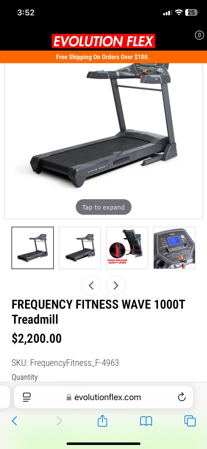 Frequency Fitness Wave 1000T Treadmill - photo 3