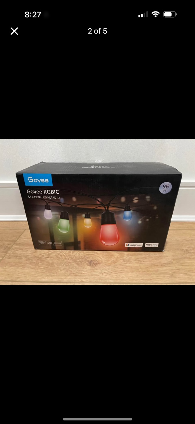 Govee 96ft Outdoor String Lights - photo 2