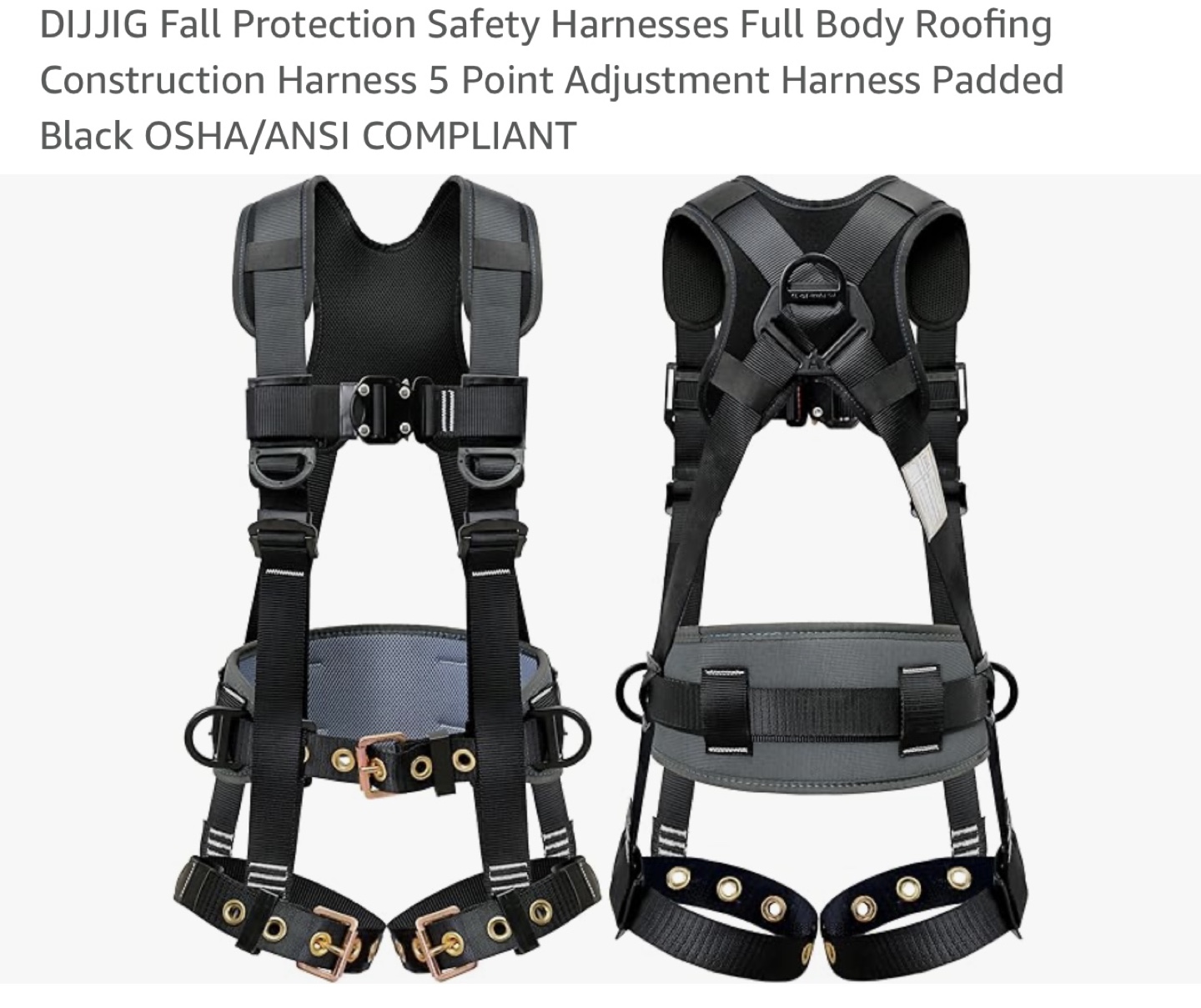 Fall Protection Safety Harness