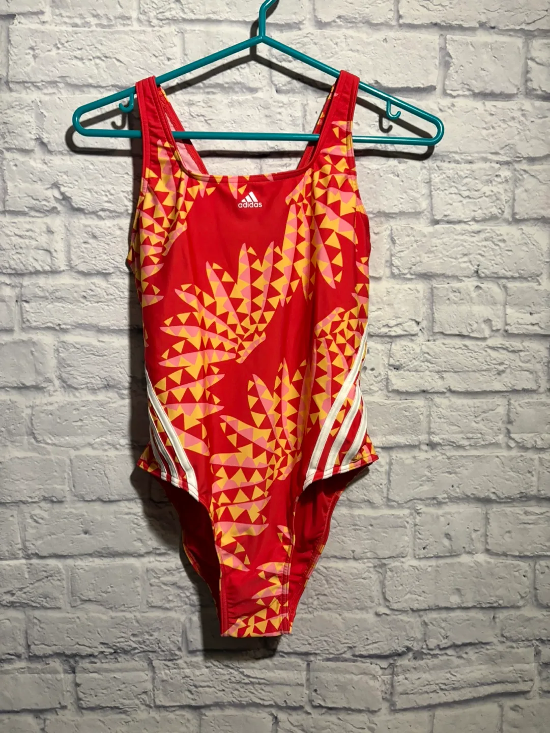 New Adidas x Farm Rio One-Piece Swimsuit Size 12 image indicator(2)