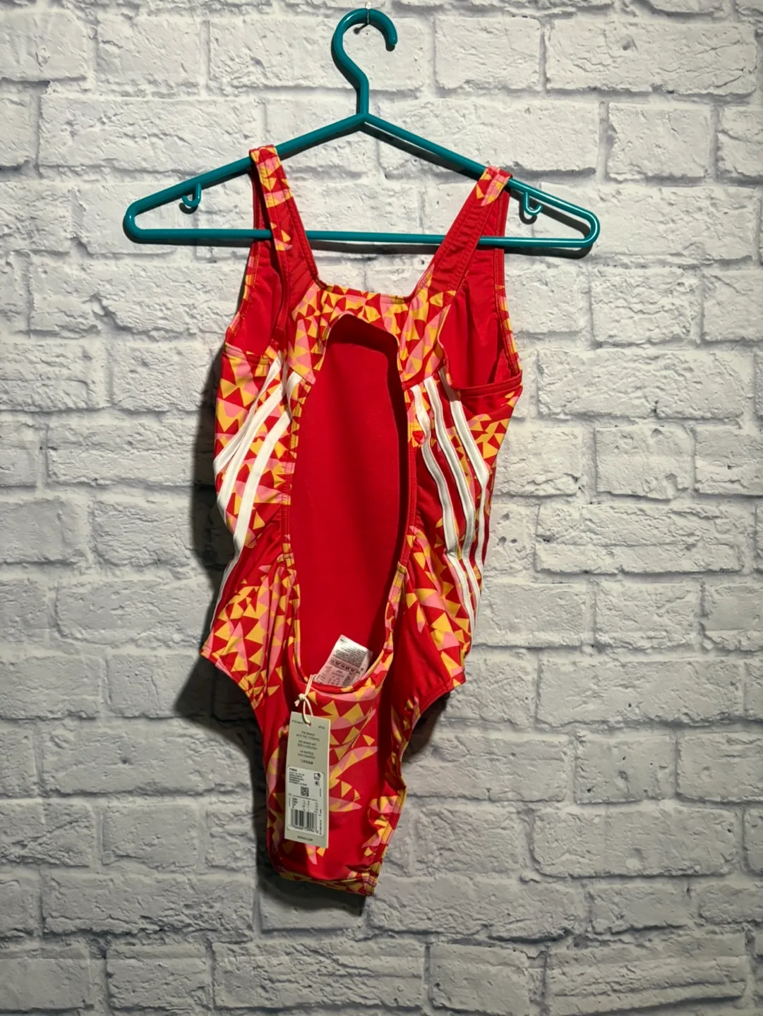 New Adidas x Farm Rio One-Piece Swimsuit Size 12 image indicator(4)
