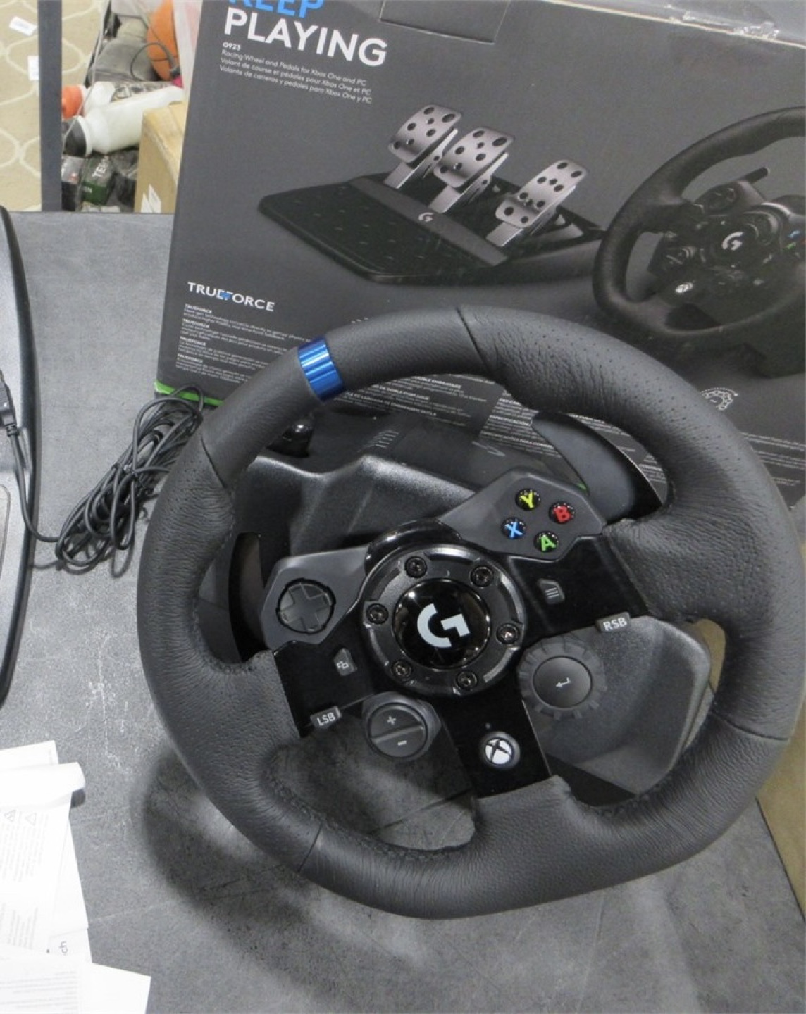 Logitech G923 Racing Wheel and Pedals for Xbox One and PC