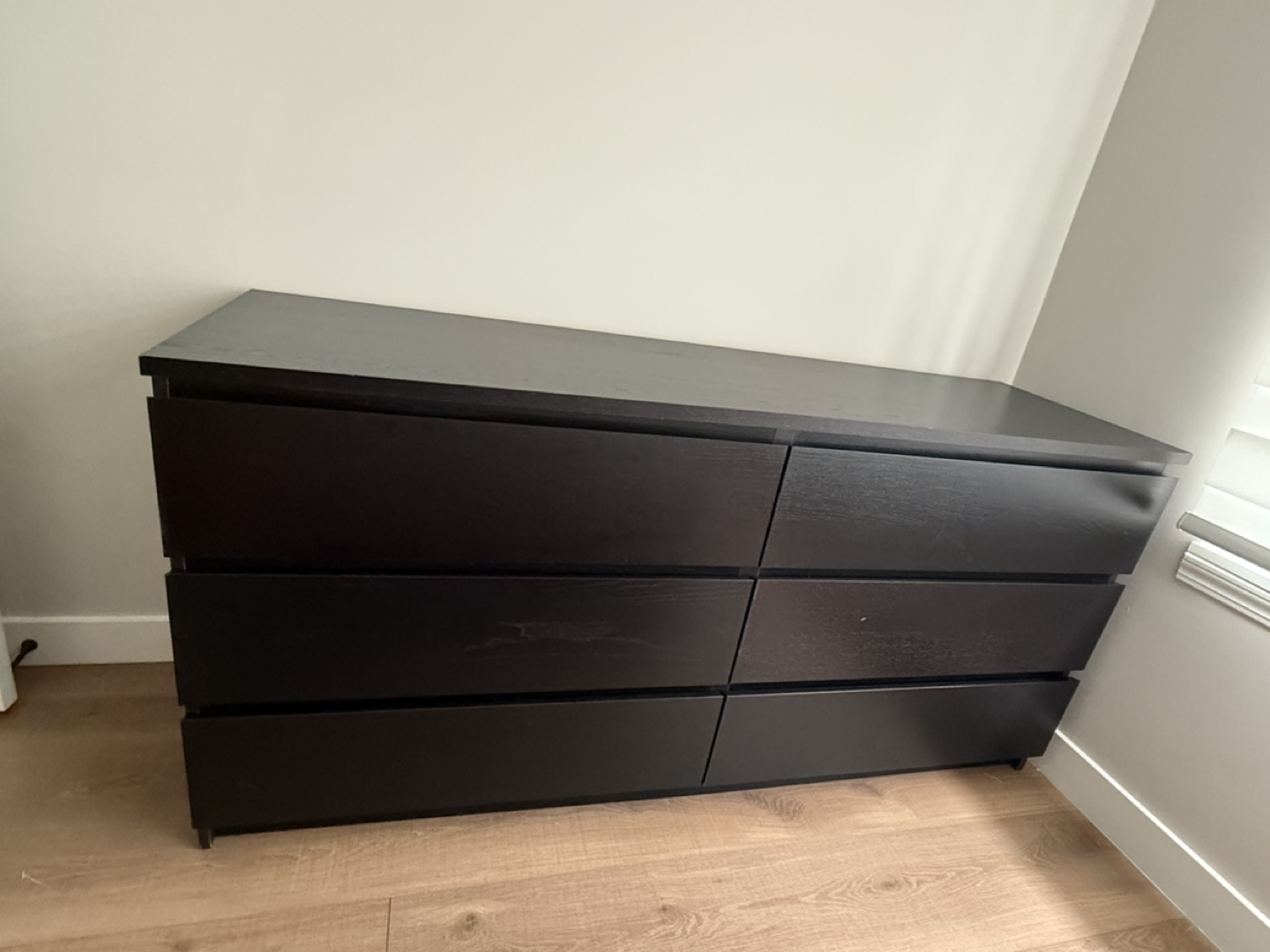 IKEA MALM 6-Drawer Dresser - Black-Brown